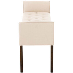 Stilfuld lænestol med tuftet stofbetræk gummitræben 108 cm bred