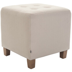 Moderne alsidig siddepuff med fodstøtte 45 cm polyester