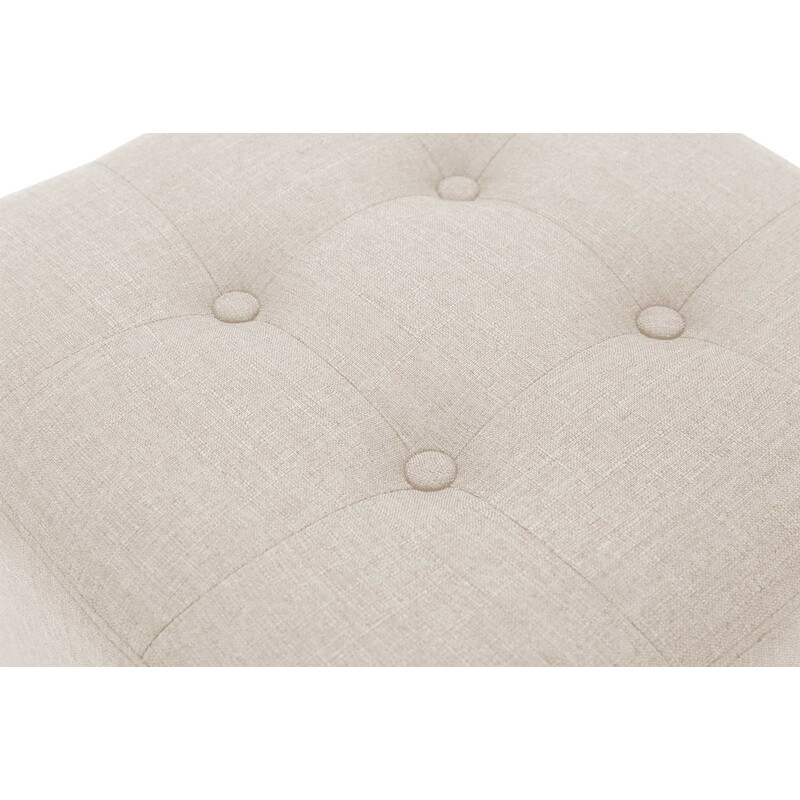 Moderne alsidig siddepuff med fodstøtte 45 cm polyester