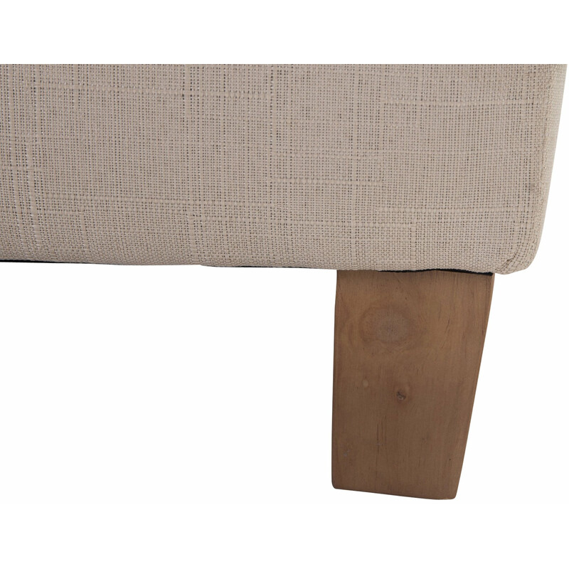 Moderne alsidig siddepuff med fodstøtte 45 cm polyester