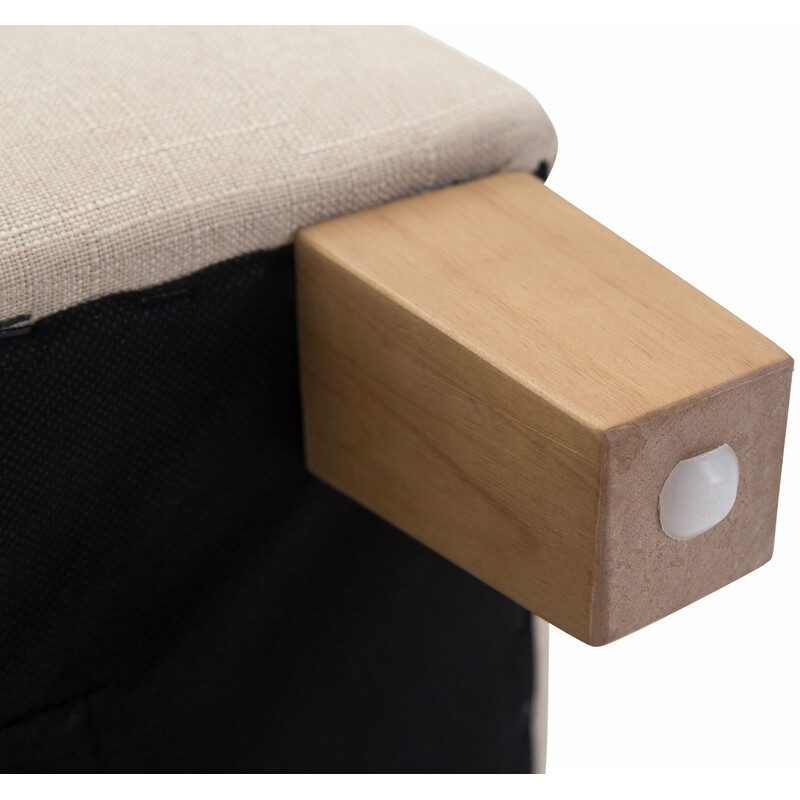 Moderne alsidig siddepuff med fodstøtte 45 cm polyester