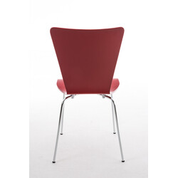 2 stk ergonomisk stabelbar besøgsstol Aaron med træsæde krom