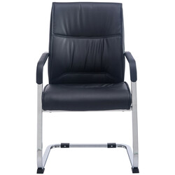 XL besøgsstol i kunstlæder med metalramme til kontor og venteområde