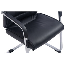 XL besøgsstol i kunstlæder med metalramme til kontor og venteområde