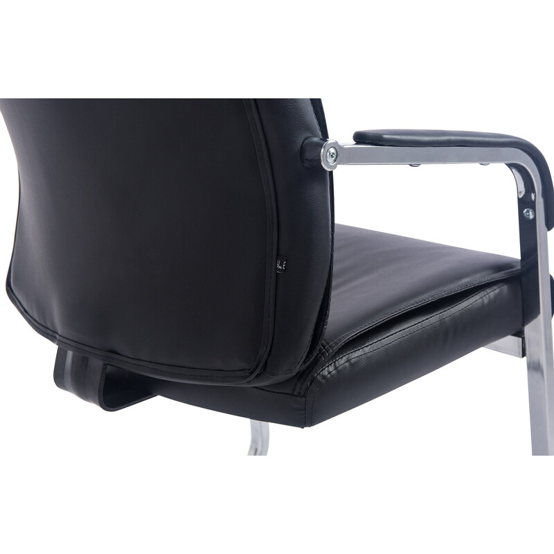 XL besøgsstol i kunstlæder med metalramme til kontor og venteområde