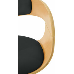 Kingston barstol justerbar højde 360 grader drejende med kunstlæder og fodstøtte