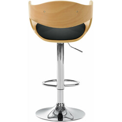 Kingston barstol justerbar højde 360 grader drejende med kunstlæder og fodstøtte