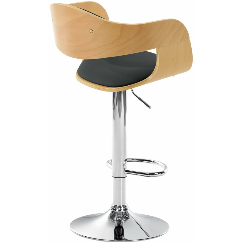 Kingston barstol justerbar højde 360 grader drejende med kunstlæder og fodstøtte