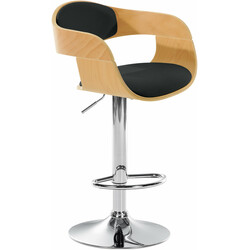 Kingston barstol justerbar højde 360 grader drejende med kunstlæder og fodstøtte