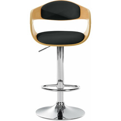 Kingston barstol justerbar højde 360 grader drejende med kunstlæder og fodstøtte