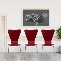 Calisto konferencestole sæt 4 stk med træsidde og kromramme