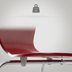 Calisto konferencestole sæt 4 stk med træsidde og kromramme