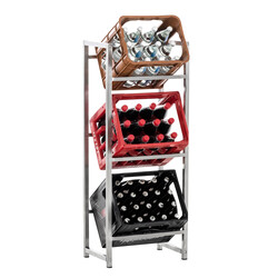 Stilfuld drikkekasseholder i mat sort rustfrit stål 2-6 kasser