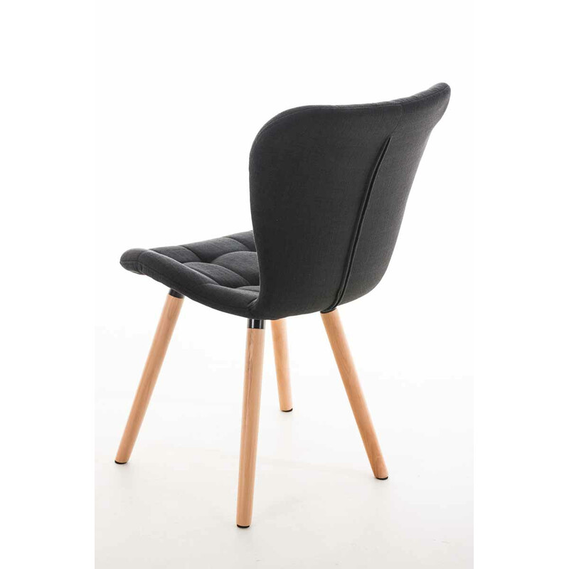 Elda moderne spisestol med polstret sæde og træramme