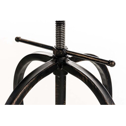 Radong elegant justerbar barstol med kunstlædersæde og metalramme