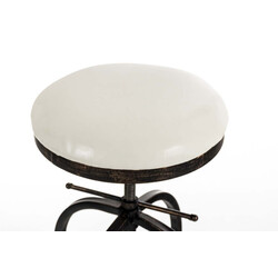 Radong elegant justerbar barstol med kunstlædersæde og metalramme