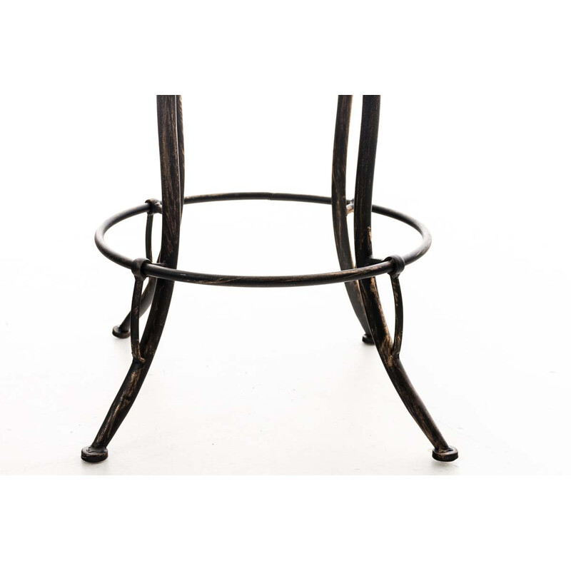 Rustik industrielt metal barstol med justerbar højde og fodstøtte