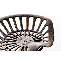 Rustik industrielt metal barstol med justerbar højde og fodstøtte