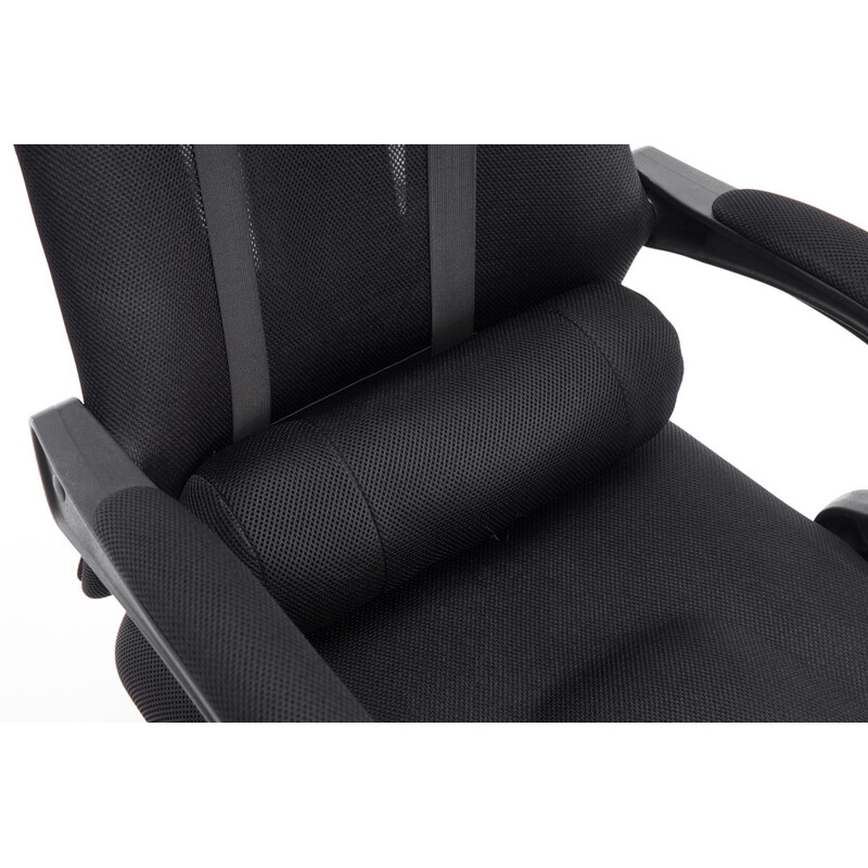 Ergonomisk kontorstol med justerbar fodstøtte og hovedstøtte og netbetræk