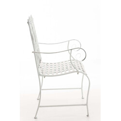 Romantisk jern havebænk pulverlakeret til udendørs og indendørs brug 116 cm