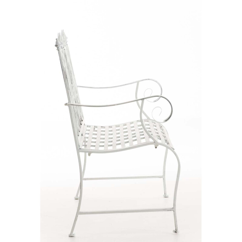 Romantisk jern havebænk pulverlakeret til udendørs og indendørs brug 116 cm