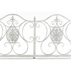 Romantisk jern havebænk pulverlakeret til udendørs og indendørs brug 116 cm