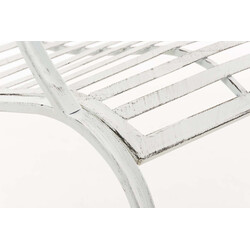 Romantisk jern havebænk pulverlakeret til udendørs og indendørs brug 116 cm