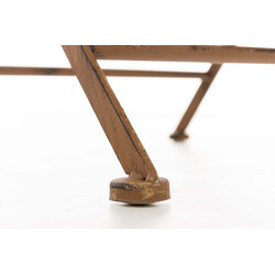 Sammenklappelig jern have stol Sibell med antikpatina og høj rygstøtte