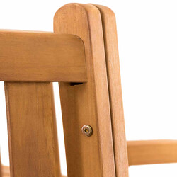 Teak havebænk 360 grader med armlæn til skyggefuld siddeplads