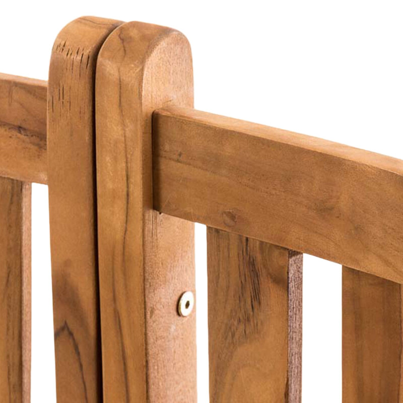 Rund teakbænk 360 grader til udendørs brug omkring træ 200 cm