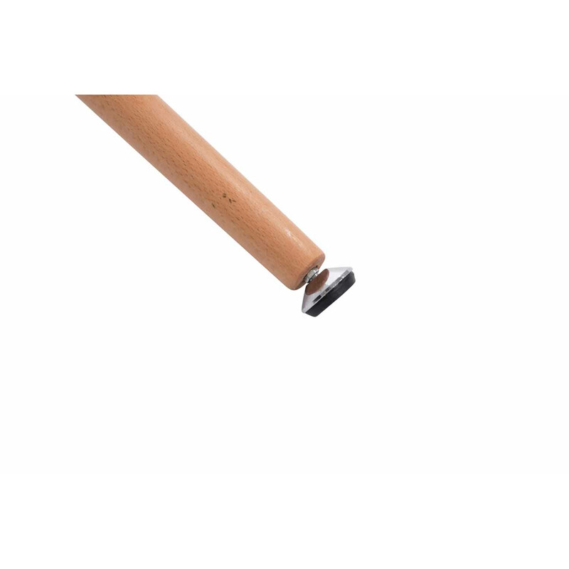 Rund tredelt sidebord med massiv træben og lamineret bordplade 60 cm