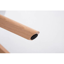 Rund hvid sofabord med træben kompakt 60 cm