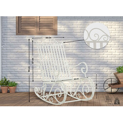 Antik stil gyngestol til indendørs og udendørs brug vejrbestandig jernkonstruktion