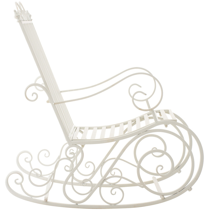 Antik stil gyngestol til indendørs og udendørs brug vejrbestandig jernkonstruktion