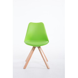 Toulouse Square besøgsstol med træramme kunstlæder og plastsæde