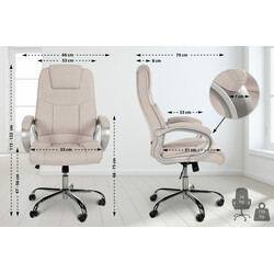 Ergonomisk XL kontorstol med justerbar højde 150 kg