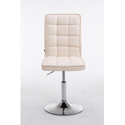 Moderne justerbar spisestol med roterende sæde høj ryg kromramme