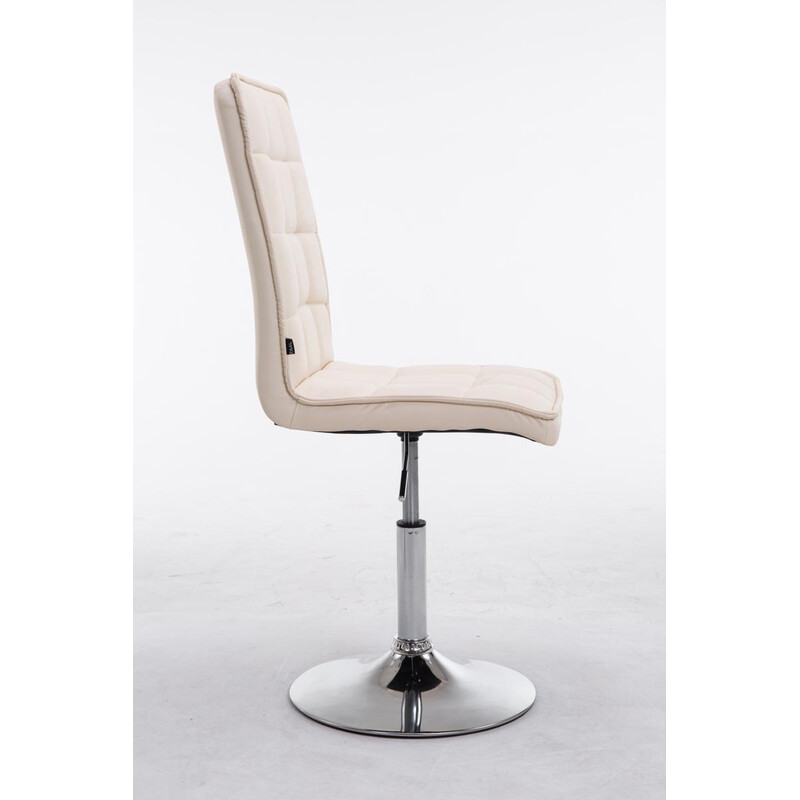 Moderne justerbar spisestol med roterende sæde høj ryg kromramme