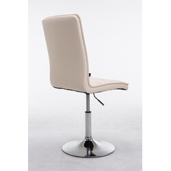 Moderne justerbar spisestol med roterende sæde høj ryg kromramme