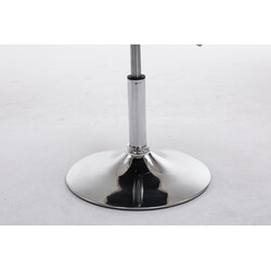 Moderne justerbar spisestol med roterende sæde høj ryg kromramme