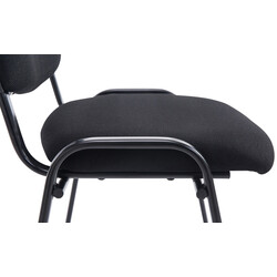 Stabelbar xl-stol med stofbetræk robust og komfortabel konferencestol