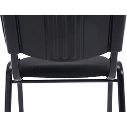 Stabelbar xl-stol med stofbetræk robust og komfortabel konferencestol