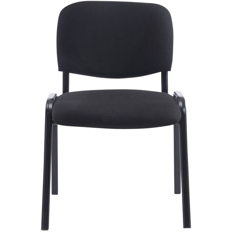 Stabelbar xl-stol med stofbetræk robust og komfortabel konferencestol