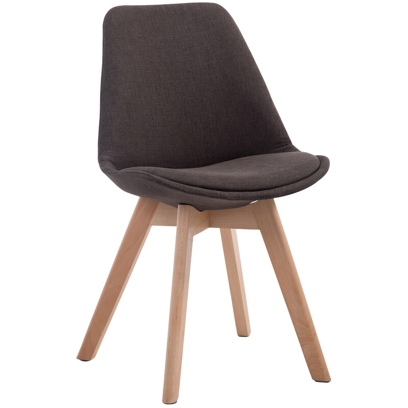 Borneo spisebordstol med polstret stofbetræk og birketræ ramme 120kg belastning