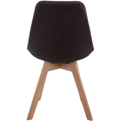 Borneo spisebordstol med polstret stofbetræk og birketræ ramme 120kg belastning