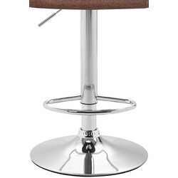 Miami V2 justerbar barstol med stofbetræk og fodstøtte