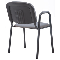 Ken Pro stabelbar stol med stofbetræk og armlæn