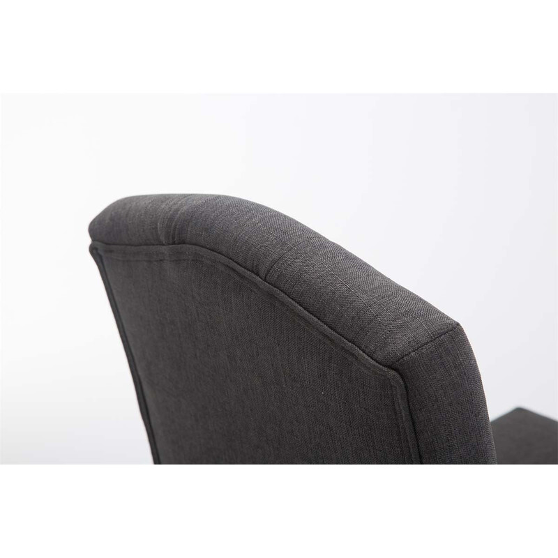 Louise kankainen baarijakkara stof barstol i gummitræ med høj rygstøtte