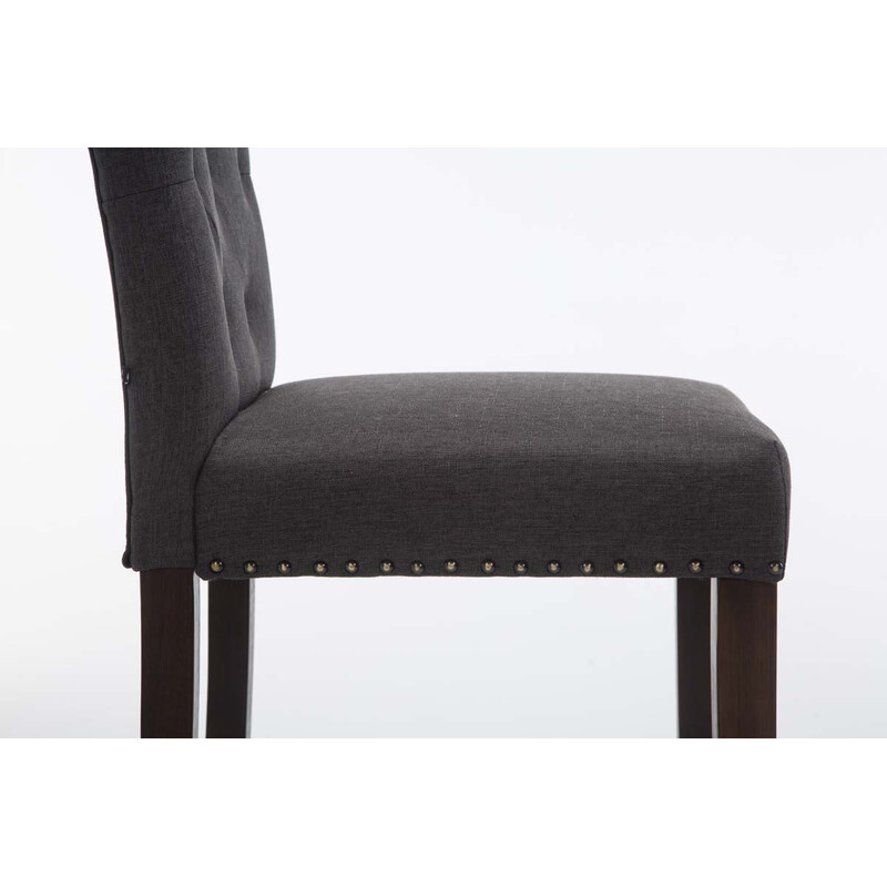 Louise kankainen baarijakkara stof barstol i gummitræ med høj rygstøtte