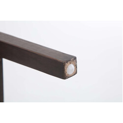 Louise kankainen baarijakkara stof barstol i gummitræ med høj rygstøtte